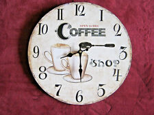 Wanduhr Küche Coffee 34 cm Durchmesser Vintage Kaffee Esszimmer Cafe