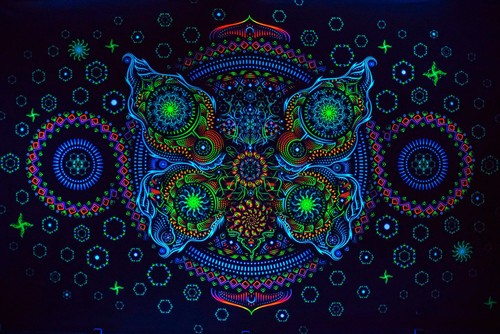 Backdrop psychedelisch - uv,