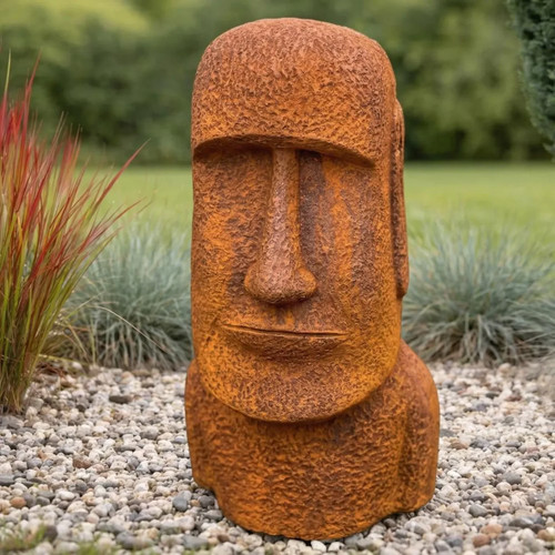 Moai statue aus - steinguss, –