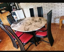 Marmor-Holz Tisch , 40cm erweiterbar