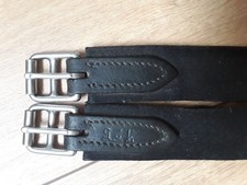 Sattelgurt LEDER schwarz 125cm