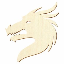 Holz Drachenkopf - Deko