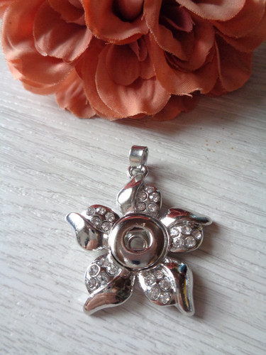 Anhänger blume antik silber - anhänger,