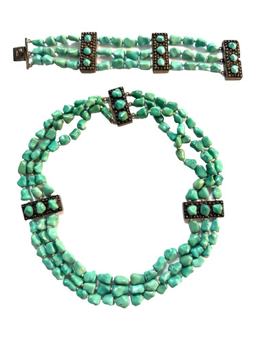Indianerschmuck zuni set - zuni, kette
