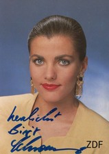 BIRGIT SCHROWANGE - Autogramm orig. - Moderatorin, RTL, Extra, Life - alte AK