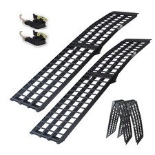 2x Alu Auffahrrampe Rampe Heavy Duty 680 kg klappbar Motorradrampe schwarz