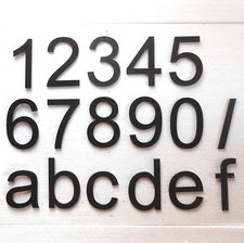Hausnummer Schwarz oder Kupfer Zahlen 0 - 9 / a-f Pfeil aus Metall Hausnummern
