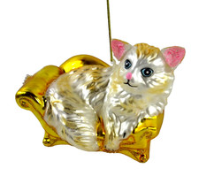 Christbaumschmuck Katze Sofa