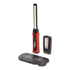 STIER LED Arbeitsleuchten Set 300/1000 Lumen magnetisch Induktionsladepad 120°