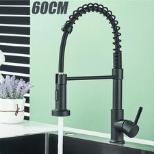 Wasserhahn Küche Schwarz, Hochdruck Küchenarmatur mit Brause Ausziehbar