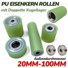 PU Polyurethan Eisenkern Rollen mit Doppelte Kugellager Führungsrolle Laufrolle