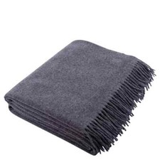 Zoeppritz Lambswool Kuscheldecke 100% Schurwolle 140x190cm 960 anthracite mel.