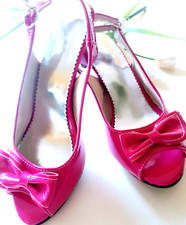 !!! NEU !!! PEEPTOE PINK LACK PUMPS GR. 36 ROCKABILLY !! SEXY !! PINK 