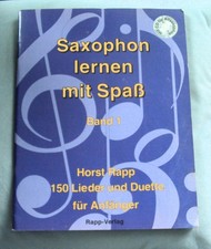 Buch Saxophon lernen mit Spaß Band 1 ohne CD 150 Lieder und Duette