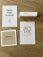 Postkartenhalter Holz mit Karten Fotohalter