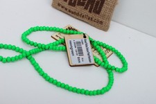 2x Vintage-Retro Holzkette Holzperlen Necklace SWAG 80er Party Grün