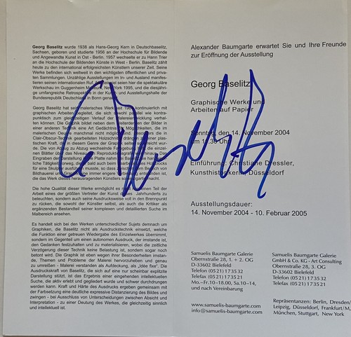 Georg baselitz signiert - georg,