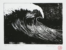 Welle Original Linolschnitt