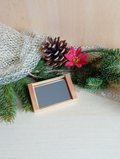 Spiegel fürs Puppenhaus 5,5x8,5cm  DDR Spielzeug Puppenstube  Holz Rahmen Vintag