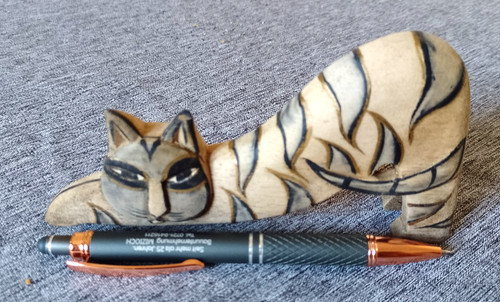 Katzen holz figur geschnitzt - holz,