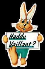 Werbe Aufkleber - Vaillant Hase - 8x12cm - Vintage 80er 90er