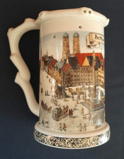 Vexierkrug Lochkrug Scherzkrug bayrisch München bunt Bierkrug Oktoberfest 0,75 l