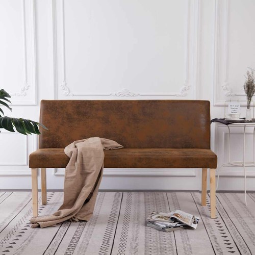 Sitzbank 140cm wildleder - sitzbank, wildleder-optik