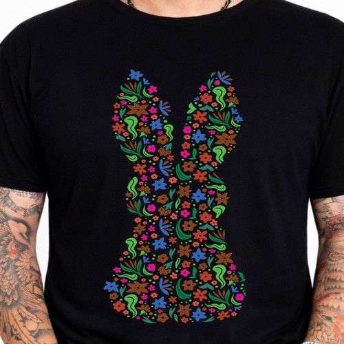 Blumen osterhase shirt blume - osterhase,