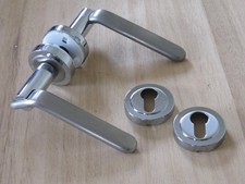 1 Rosetten Türbeschlag Jedo/Jatec Mod. Kensington Chrom/PVD Mattnickel Türgriff