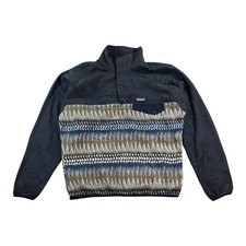 Patagonia Synchilla M Snap-T Fleece Pullover Blau Grau 2017 Vintage Herren Retro
