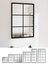 Wandspiegel Hängespiegel Metall Flurspiegel Schwarz 6 verschiedene Größen