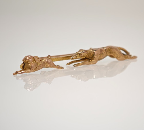 Figurale vintage jagd brosche - figurale,