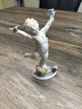 Metzler & Ortloff Kunstporzellan Figur Engel Antiquität