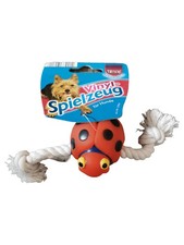 Trixie Katzenspielzeug Vinyl Marienkäfer mit Seil Mehrfarbig