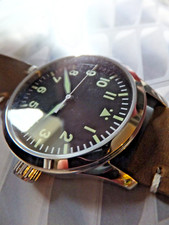 RAF Pilot Pattern 43mm Green Lume Automatik Mechanische Uhr - Saphirglas Neu