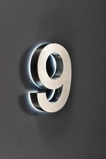 LED-Hausnummer 9  in 3D