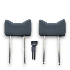 Kopfstützen Hasenohr hinten mit Befestigung Blau Kunstleder für Mercedes W114