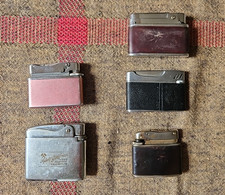 5 Alte Feuerzeuge - Rowenta  Apollo S   Sarome  1000 Zünder Silver Match