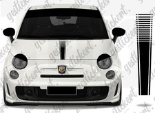1x Streifen für Motorhaube für Fiat 500 Abarth 595 695 Sticker Aufkleber Stripe
