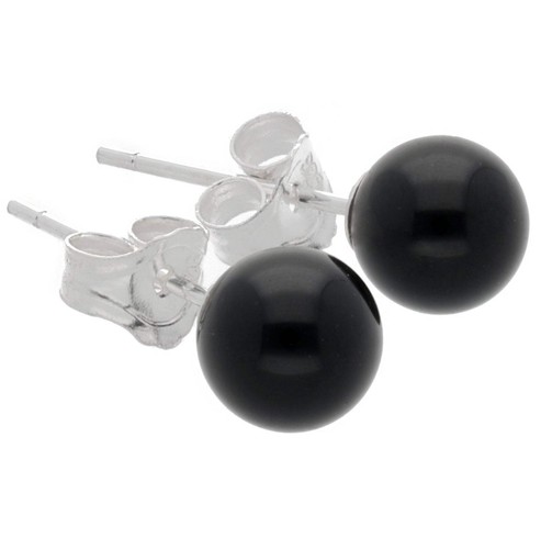 Onyx schwarz ohrstecker mm - onyx,,