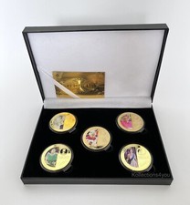 Queen Elizabeth II 5 Vergoldete Gedenkmünzen/Medaillen Die Königliche Familie