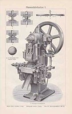 Massenfabrikation Exzenterpresse HOLZSTICH um 1909 Schleifmaschine Maschinenbau