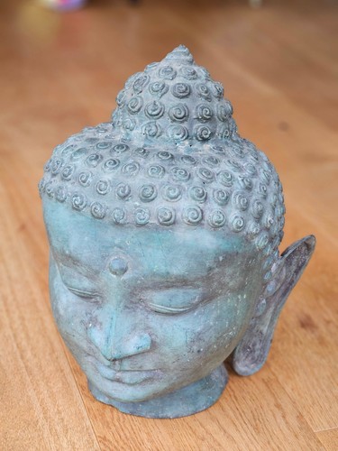 Buddha kopf bronze metall - buddha, bronze/metall