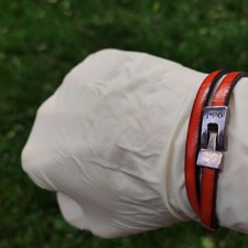 Italienisches Leder- und Stahlarmband von Oclaf Armband Schmuck