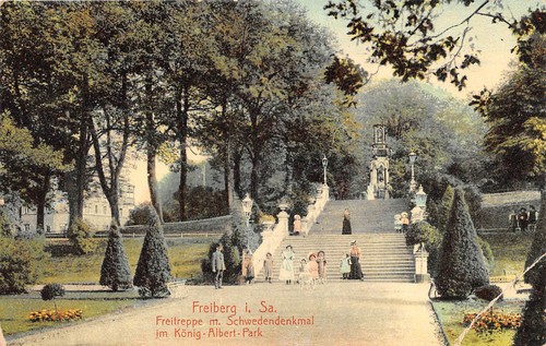 Freiberg treppe mit - ak, sa.