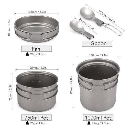 Camping-Titan-Kochgeschirr-Set