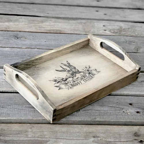 Vintage holztablett 30x20 - vintage, cm