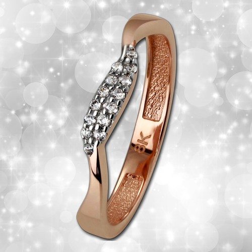 Damen gold ring 333er rosegold - ring,