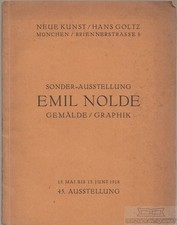 Buch: Sonder-Ausstellung Emil Nolde - Gemälde / Graphik. 1918