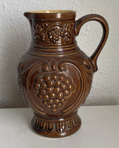 Brauner keramik krug kanne mit - keramik,